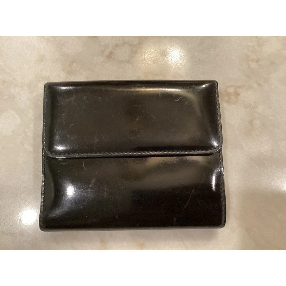 Gucci Black Leather Wallet‎ Coin Purse Card Holder Small